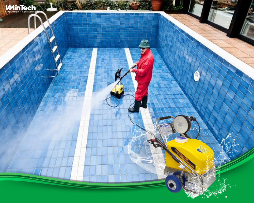 Sử dụng nước khử khuẩn NaOClean làm sạch khu vực vui chơi, bể bơi khách sạn