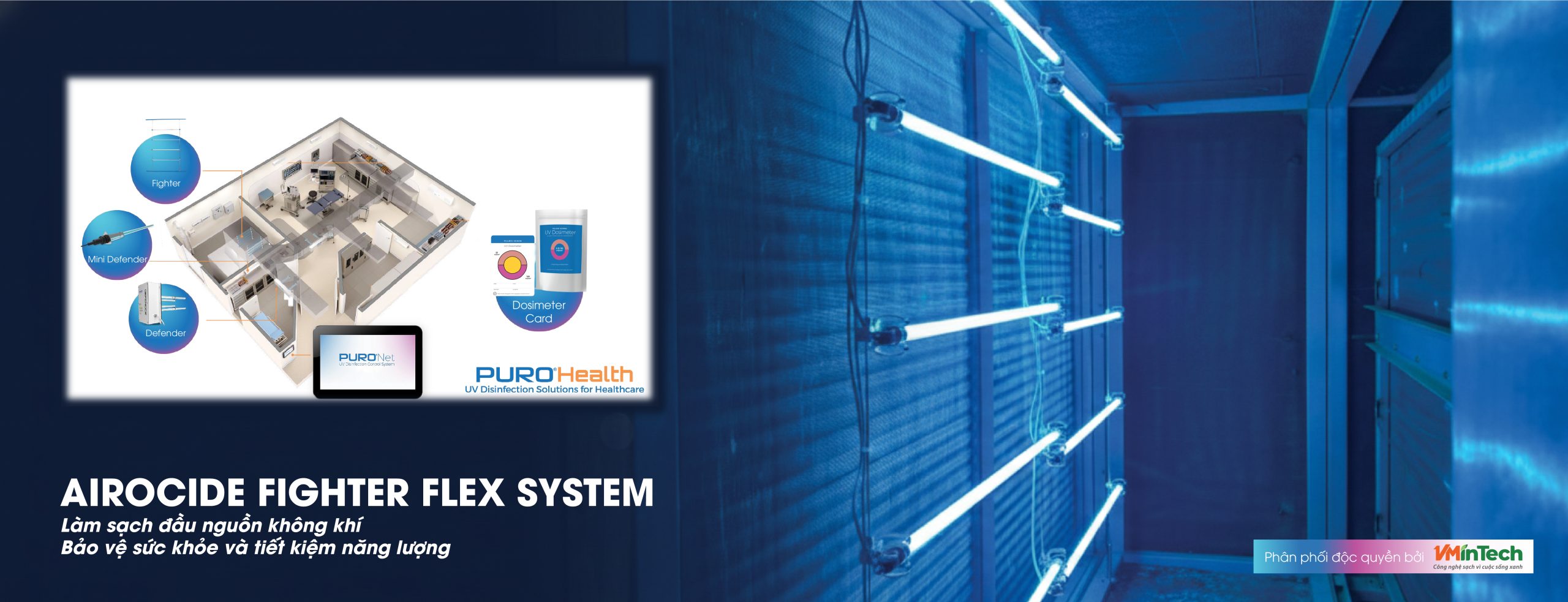 Giải pháp UV-C diệt khuẩn thông minh cho hệ thống HVAC Airocide Fighter Flex System